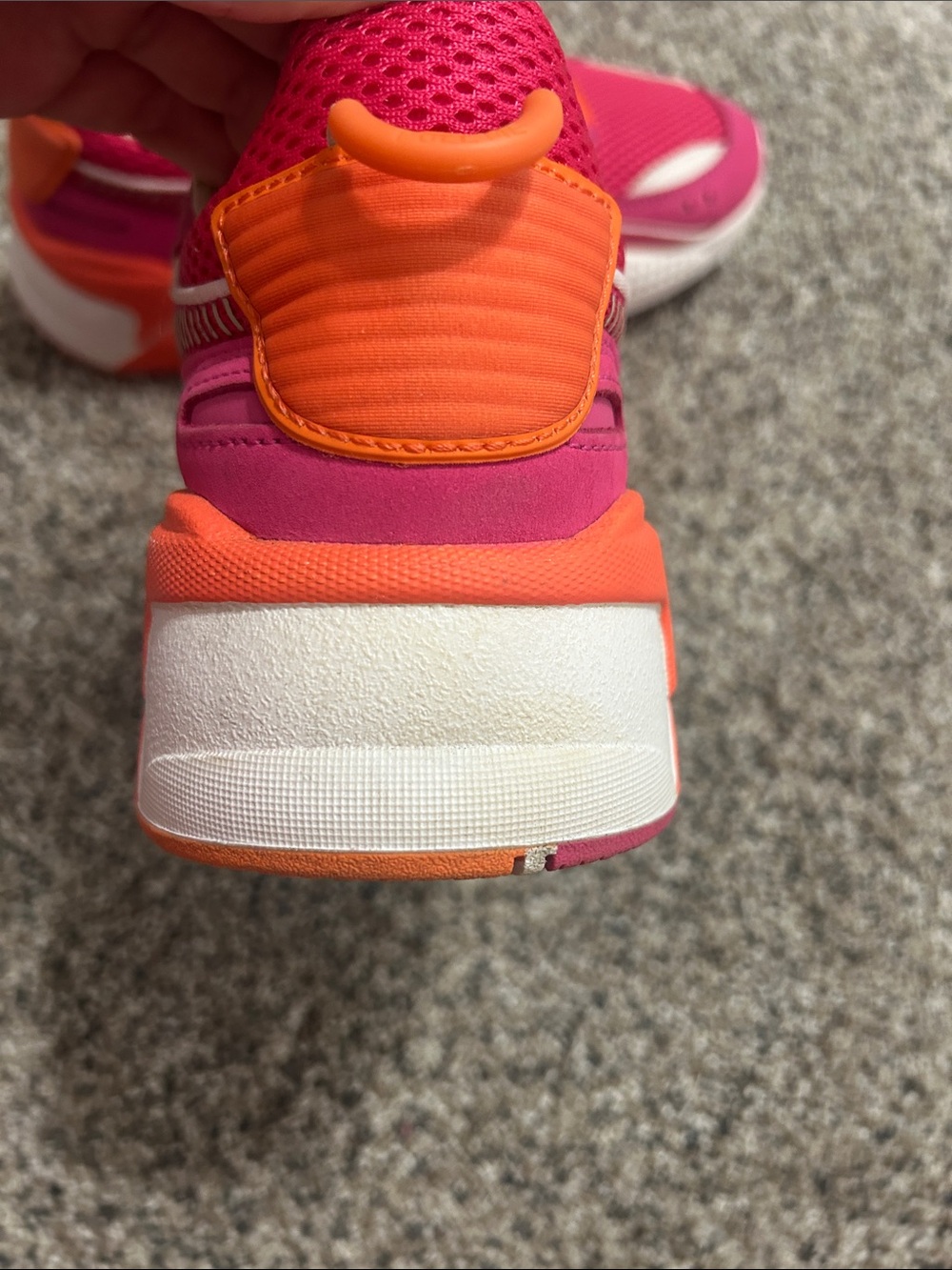 Puma Pink and Orange Chunky Runner Sneakers - Picture 3 of 8